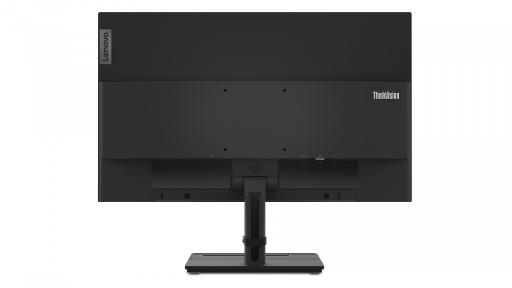 Monitor Lenovo ThinkVision S24e-20 czarny - widok z tyłu