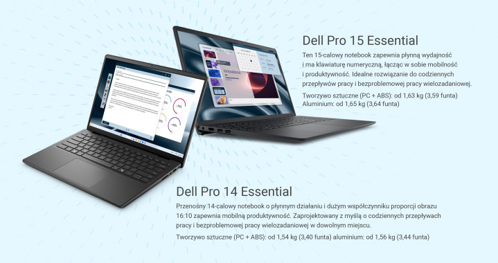 Laptopy Dell Pro Essential 14 i 15 3