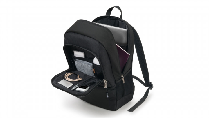 Plecak do laptopa DICOTA BASE D30913 173 czarny - otwarty