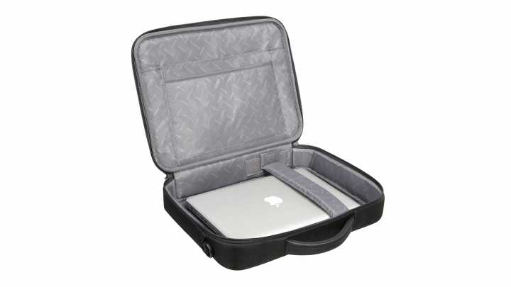 Torba do laptopa Samsonite Classic CE 156 CE8-09-001 czarna - przód front prawy otwarta