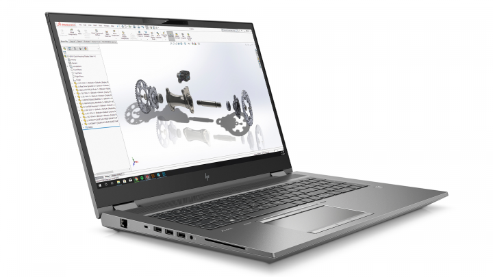 Mobilna stacja robocza HP ZBook Fury 17 G7 widok frontu lewej strony