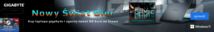 Kup laptopa Gigabyte i zgarnij nawet 60 Euro na Steam baner kategorii