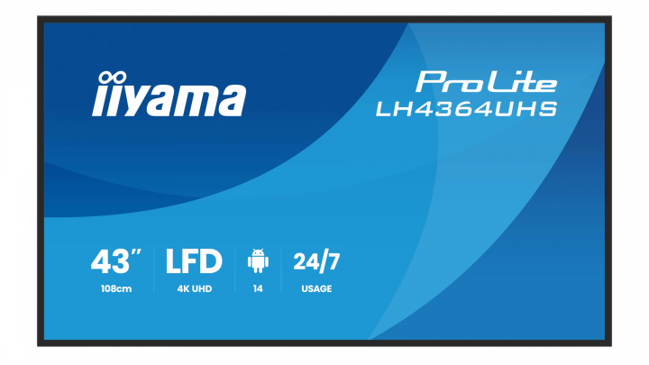 Monitor wielkoformatowy iiyama ProLite LH4364UHS-B1AG 43" 4K UHD VA 24/7 DigitalSignage
