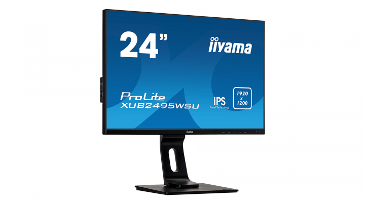 Monitor IIYAMA ProLite XUB2495WSU-B1 - widok frontu lewej strony