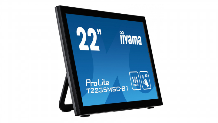 Monitor z dotykowym ekranem IIYAMA ProLite T2235MSC-B1 - widok frontu lewej strony