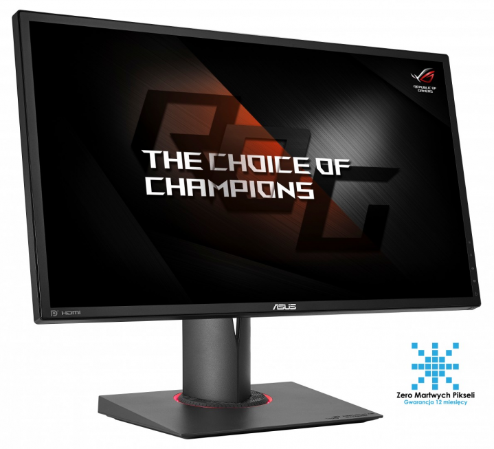 Monitor Asus PG248Q - widok frontu lewej strony