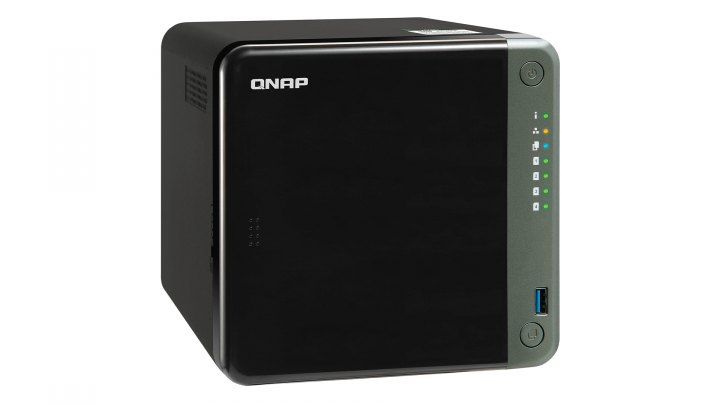 Serwer NAS QNAP TS-453D-4G - widok frontu lewej strony2
