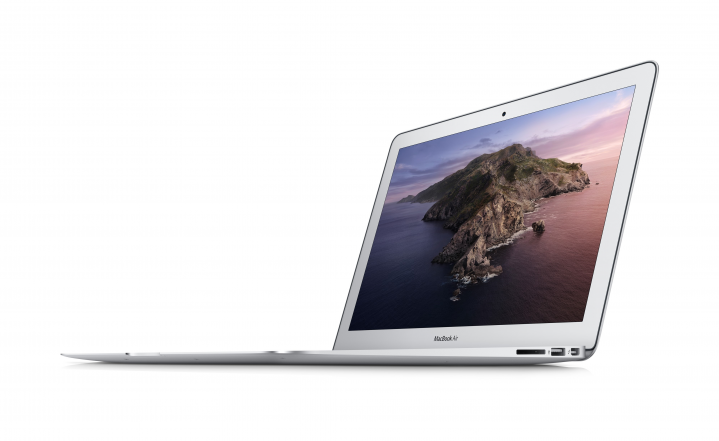 Laptop Apple MacBook Air srebrny - widok frontu prawej strony