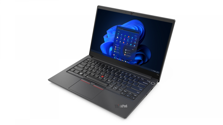 Laptop Lenovo ThinkPad E14 czarny gen 2 W11P Intel - widok frontu prawej strony 