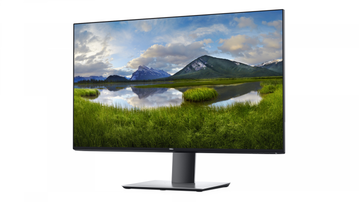 Monitor Dell U3219Q 210-AQUO srebrny - widok frontu prawej strony