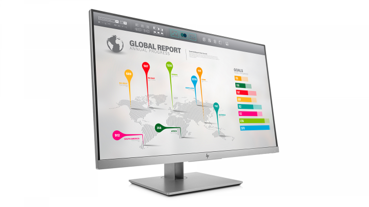 Monitor HP E273q 1FH52AA EliteDisplay - widok frontu lewej strony