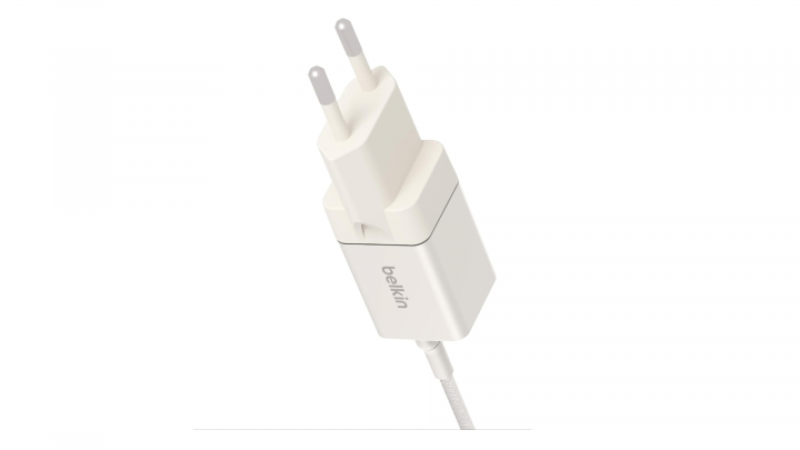 Ładowarka magnetyczna Belkin 2w1 Qi2 15W do iPhone, AppleWatch, AirPods, kremowa - WIZ027vfH37 wtyczka