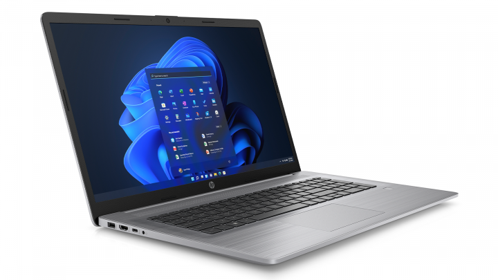 HP 470 G9 W11P srebrny - widok frontu lewej strony