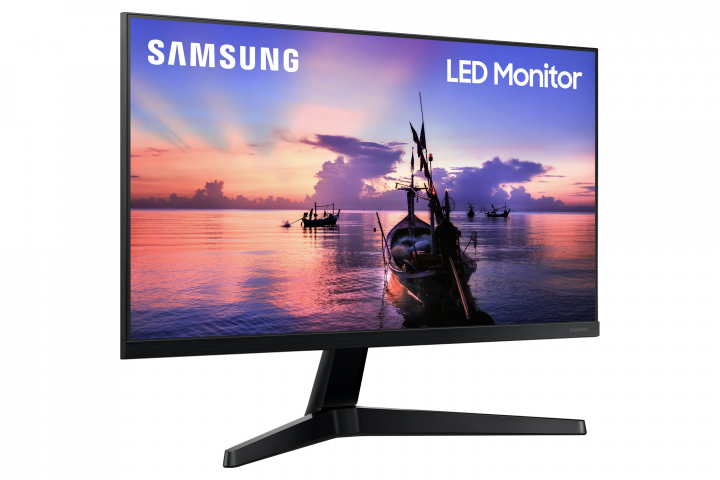 Monitor Samsung LF24T350FHUXEN - widok frontu lewej strony