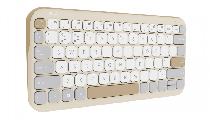 Klawiatura bezprzewodowa ASUS Marshmallow KW100 90XB0880-BKB040 beżowa 3