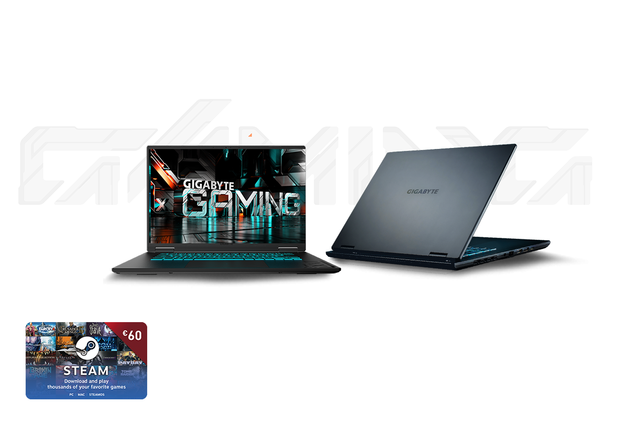 Kup laptopa Gigabyte i zgarnij nawet 60 Euro na Steam warstwa