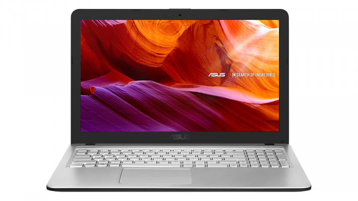 Laptop Asus VivoBook X543MA srebrny - widok frontu