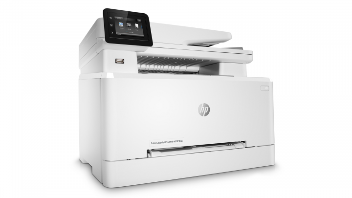 HP Color LaserJet Pro MFP M283fdn - widok frontu lewej strony