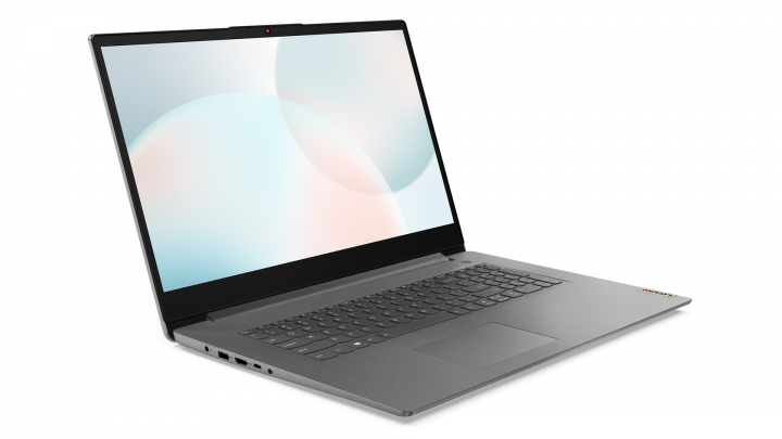 IdeaPad 3 17ADA6 Arctic Grey - widok frontu lewej strony