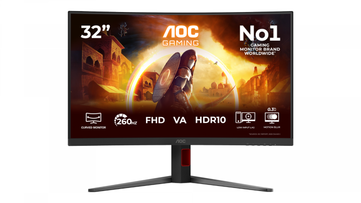 Monitor AOC C32G4Z 31,5" Curved VA FHD 260Hz 0,3ms