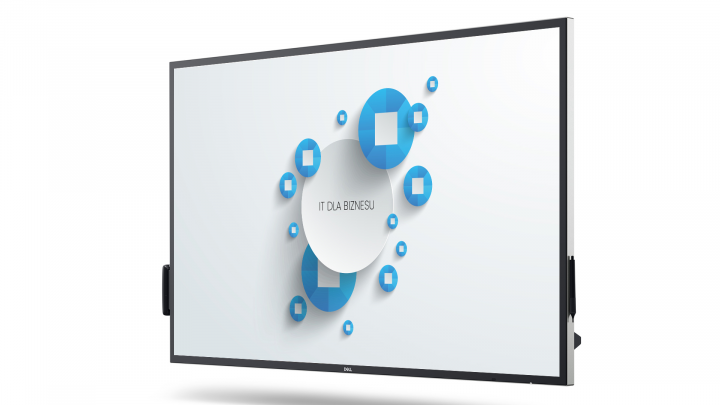 Monitor Dell Interactive Touch Monitor C6522QT czarny-przód lewa strona