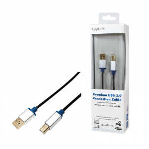 Kabel LogiLink Premium USB 2.0 A / B 2,0m BUAB220