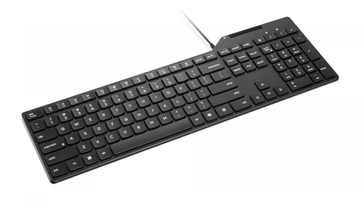 Klawiatura przewodowa Lenovo USB-A Smartcard 5000-US Euro 4Y41U13344 lewa perspektywa
