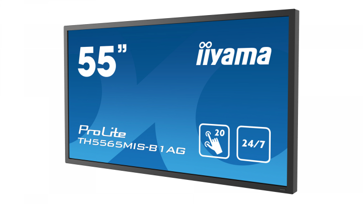 Monitor z dotykowym ekranem IIYAMA ProLite TH5565MIS-B1AG - widok frontu prawej strony