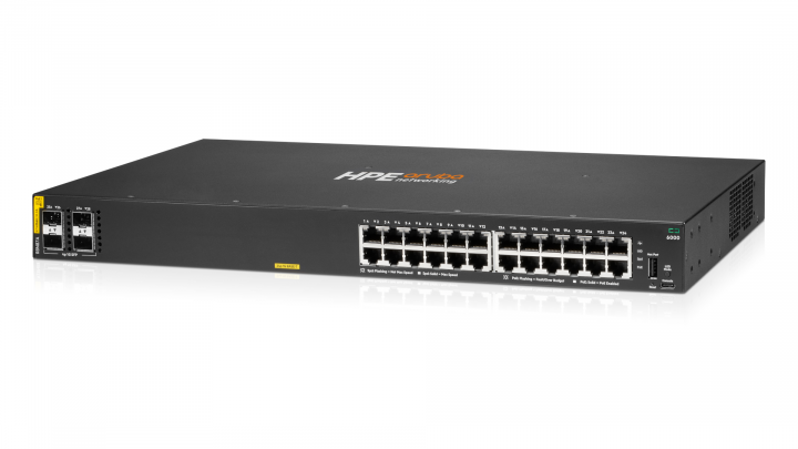 Switch HPE Aruba Networking CX 6000 R8N87A 24-port GE PoE 370W 4x1Gb SFP 3