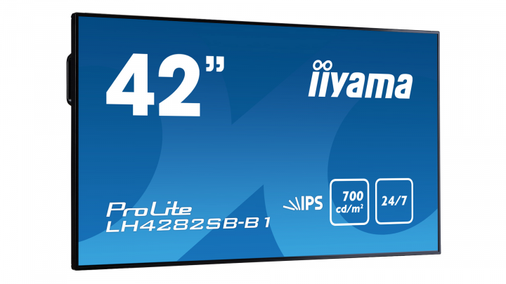 Monitor IIYAMA ProLite LH4282SB-B1 - widok frontu lewej strony