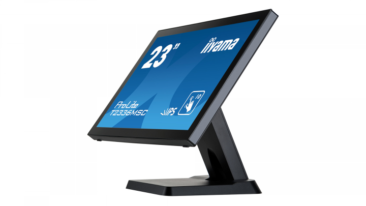 Monitor z dotykowym ekranem IIYAMA ProLite T2336MSC-B2 - widok frontu prawej strony