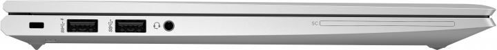 Laptop HP Elitebook 830 G7 srebrny - widok lewej strony