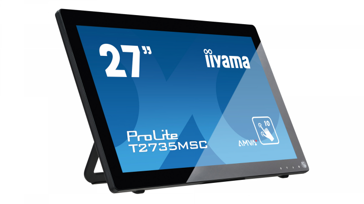 Monitor z dotykowym ekranem IIYAMA ProLite T2735MSC-B2 - widok frontu lewej strony1
