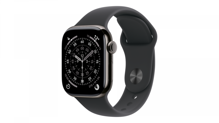 Smartwatch Apple Watch Series 11 GPS + Cellular, koperta 42 mm z tytanu w kolorze łupku, pasek sportowy w kolorze czarnym 2