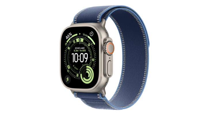 Smartwatch Apple Watch Ultra 3 GPS + Cellular, koperta 49 mm z tytanu w kolorze naturalnym, opaska Trail w kolorze niebieskim/ja 2
