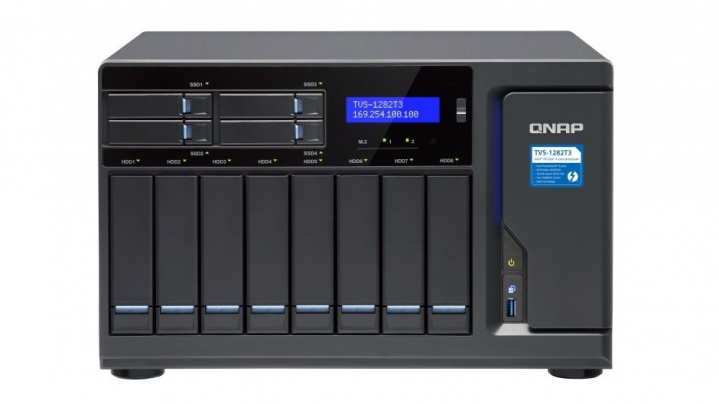Serwer NAS QNAP TVS-1282T3-i7-64G - widok frontu