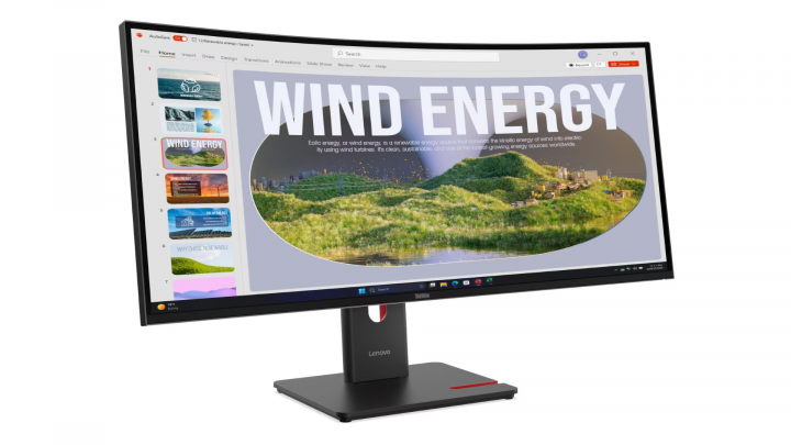 Monitor Lenovo ThinkVision T34WD-40 64AEZAT1EU webcam 3