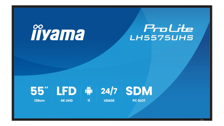 Monitor wielkoformatowy iiyama LH5575UHS-B2AG 55" 4K UHD IPS 24/7 Android 11