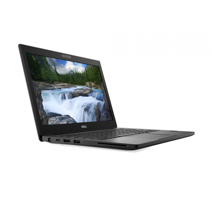 Laptop Dell Latitude 7290 czarny - widok frontu lewej strony