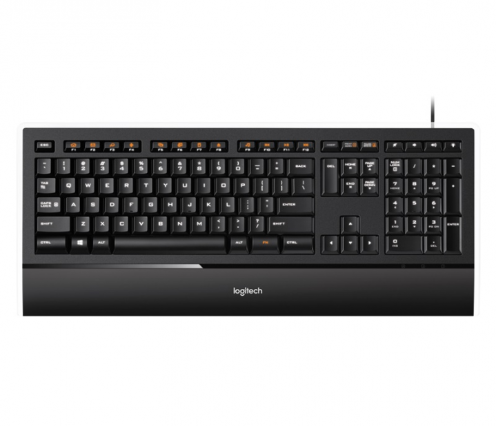 Klawiatura Logitech Illuminated Keyboard K740 USB 920-005696 - widok frontu